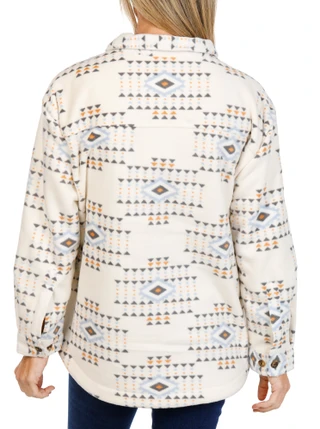 Thumbnail 2: Enlighten Women's Long Sleeve Button Down 4 Pocket Sherpa Shacket 