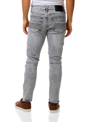 Thumbnail 2: F&R Men's Washed Skinny Jeans  