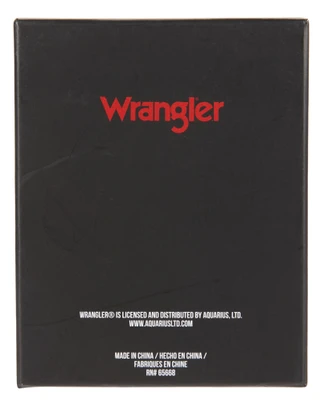 Thumbnail 2: Wrangler Men's Small Leather Wallet w/ Denim Inset 