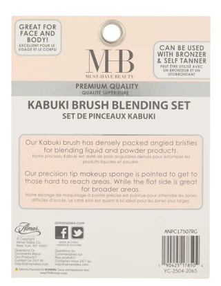 Thumbnail 2: Must-Have Beauty 2 Pc Kabuki Brush Blending Set 