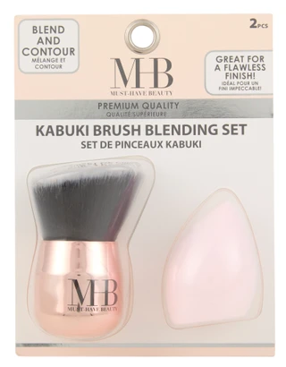 Thumbnail 1: Must-Have Beauty 2 Pc Kabuki Brush Blending Set 