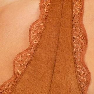Thumbnail 3: Pie In The Sky Juniors Sueded Lace Trimmed Halter Top 