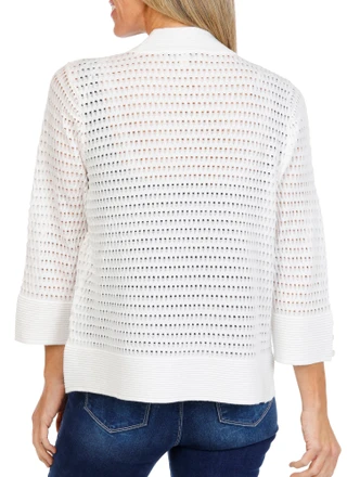Thumbnail 2: Venini  Women's Crochet Open Front Cardigan  