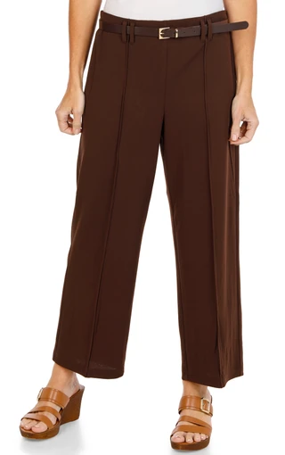Thumbnail 1: Soho Apparel Women's Belted Pull On Pants  