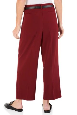 Thumbnail 2: Soho Apparel Women's Wide Leg Pants w/ Belt 