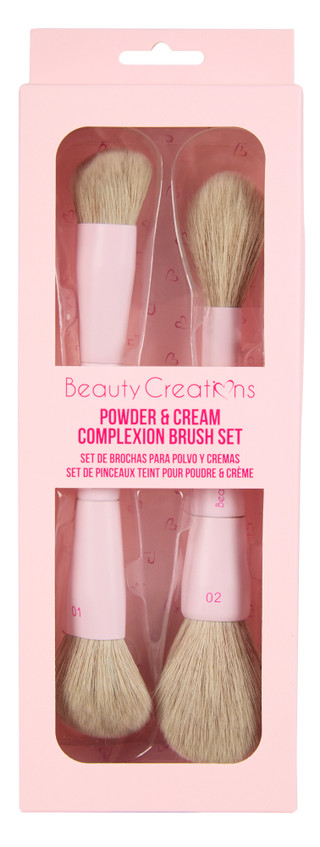 Thumbnail 1: BEAUTY CREATIONS 2 Pc Powder & Cream Complexion Brush Set 