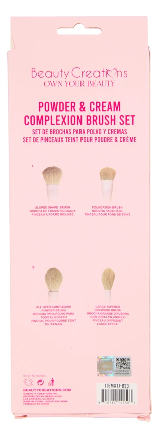 Thumbnail 2: BEAUTY CREATIONS 2 Pc Powder & Cream Complexion Brush Set 