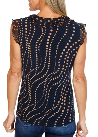 Thumbnail 2: Tommy Hilfiger Women's Ruffle Front Cap Sleeve Top 