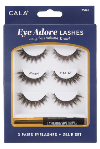 Thumbnail 1: CALA 3 Pk Eyelashes + Glue Set 