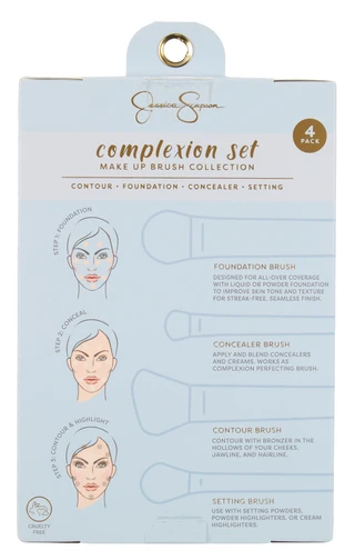 Thumbnail 2: Jessica Simpson 4 Pk Complexion Set Makeup Brush Collection 