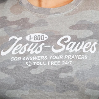Thumbnail 3: Organic Generation Juniors Jesus Saves Graphic Tee 