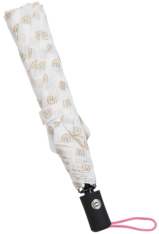 Thumbnail 2: Totes Automatic Open & Close Rainbow Print Umbrella 
