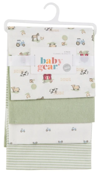 Thumbnail 1: Baby Gear 4 Pk Flannel Blankets 