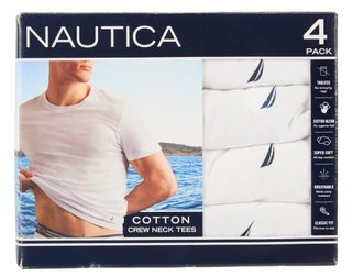 Thumbnail 1: Nautica Men's 4 Pk Cotton Crew Neck Tees 