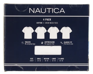 Thumbnail 2: Nautica Men's 4 Pk Cotton Crew Neck Tees 