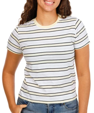 Thumbnail 1: Vintage threadz Juniors Striped Basic Tee 