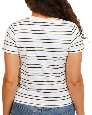 Thumbnail 3: Vintage threadz Juniors Striped Basic Tee 