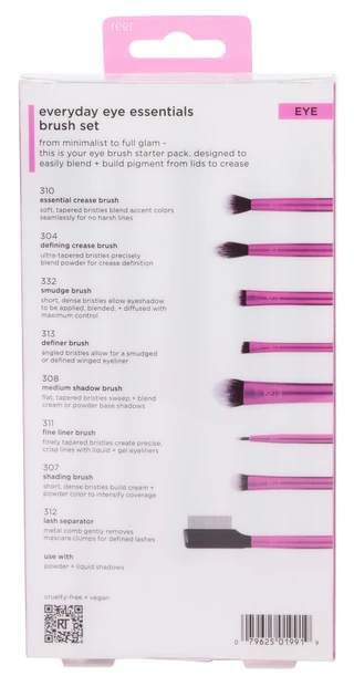 Thumbnail 2: Real Techniques 8 Pk Everyday Eye Essentials Makeup Brushes Set 