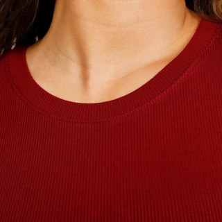 Thumbnail 3: BOZZOLO Juniors Ribbed Stretch Crew Neck Top 