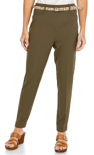 Thumbnail 1: Soho Apparel Women's Belted Pull On Pants  