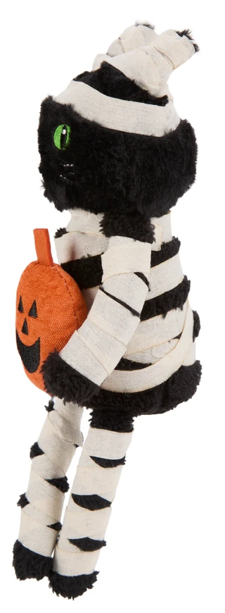 Thumbnail 2: ical Season 17 in Mummy Cat with Pumpkin Halloween Decor 
