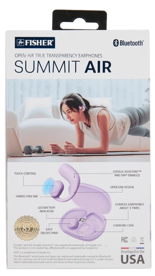 Thumbnail 2: Fisher Summit Air Open-Air True Transparency Earphones 