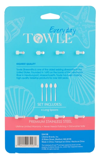 Thumbnail 2: Towle Everday 4 Pk Stainless Steel Long Spoons 