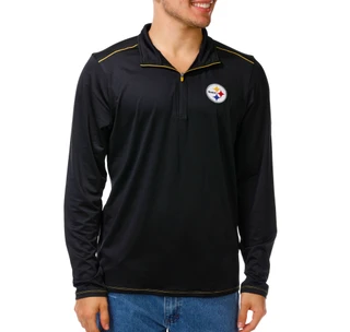 Thumbnail 1: Pittsburgh Steelers Men's Pittsburgh Steelers Quarter Zip Pullover  