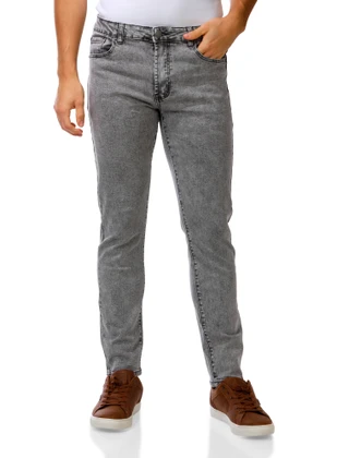 Thumbnail 1: Fire & Rain Men's Stone Wash Skinny Jeans  