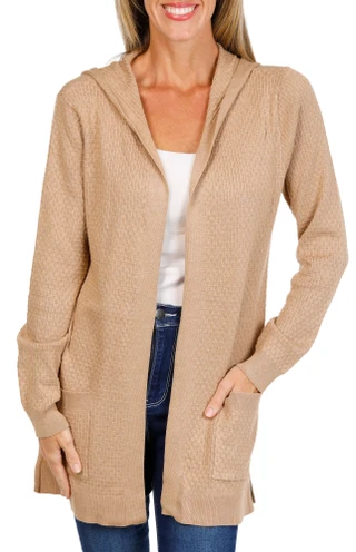 Thumbnail 1: ADRIENNE VITTADINI Women's Open Front Cardigan w/ Hoodie 