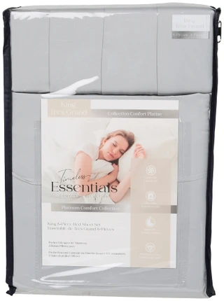 Thumbnail 1: Buffalo 6 Pc Solid King Sheet Set 