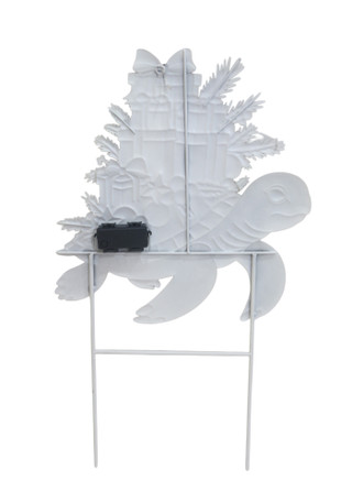 Thumbnail 2: Magical Season 28" LED Metal Turtle with Presents Yard Stake 
