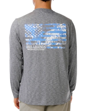 Thumbnail 1: REEL LEGENDS Men's Outdoor Long Sleeve Driftline Performance Shirt 