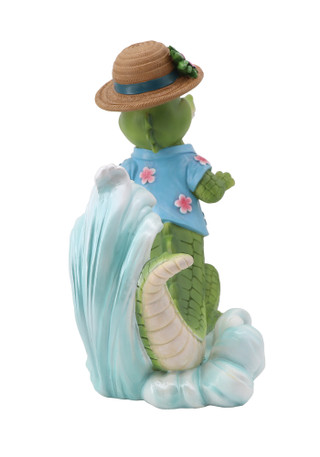 Thumbnail 2: Magical Season 12" Polyresin Alligator on Surfboard 