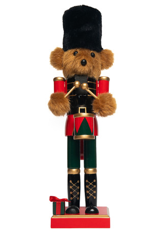 Thumbnail 1: Magical Season 14" Black & Red Bear Nutcracker 
