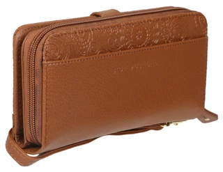 Thumbnail 4: Stone Mountain Paisley Embossed Leather Zip Around Wallet 