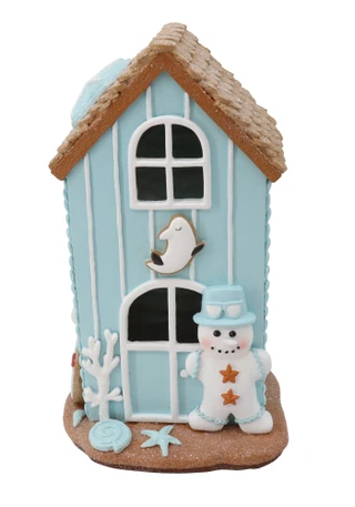 Thumbnail 2: Magical Season 14" LED Coastal Resin House 