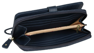 Thumbnail 4: Stone Mountain Paisley Embossed Leather Double Zip Around Wallet 