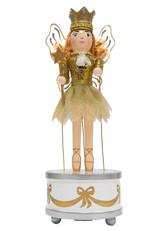 Thumbnail 1: Magical Season 12" Gold Fairy Musical Nutcracker 