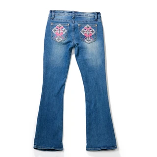 Thumbnail 1: SUNKISSED DENIM Juniors Bling Back Pocket Bootcut Jeans 