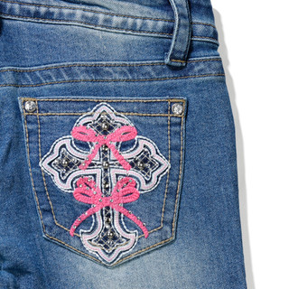 Thumbnail 3: SUNKISSED DENIM Juniors Bling Back Pocket Bootcut Jeans 
