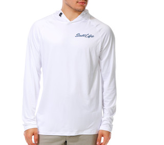 Thumbnail 3: Salt Life Men's Long Sleeve Hooded Graphic Performance Shirt 