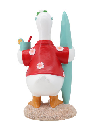 Thumbnail 2: Magical Season 12" Polyresin Duck on Surfboard 
