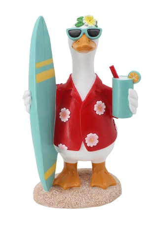 Thumbnail 1: Magical Season 12" Polyresin Duck on Surfboard 