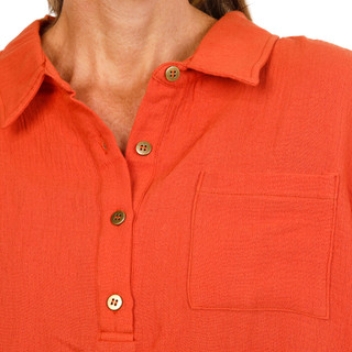 Thumbnail 3: Hearts of Palm Women's Short Sleeve Henley Top w/ Front Pocket 