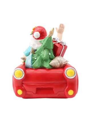 Thumbnail 2: Magical Season 12" Polyresin Coastal Santa Car 