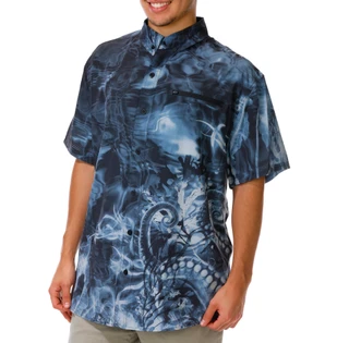 Thumbnail 1: REEL LEGENDS Men's Outdoor Short Sleeve Airflow Button Down Shirt 