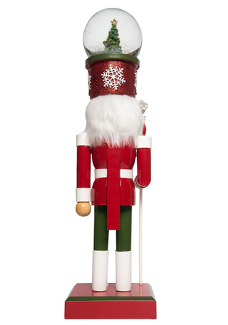 Thumbnail 2: Magical Season 15" Traditional Santa Water Globe Head with Tree 