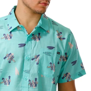Thumbnail 3: Hurley Men's Short Sleeve Roadsign Button Down Shirt 