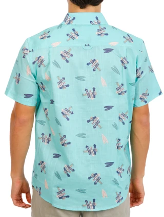 Thumbnail 5: Hurley Men's Short Sleeve Roadsign Button Down Shirt 